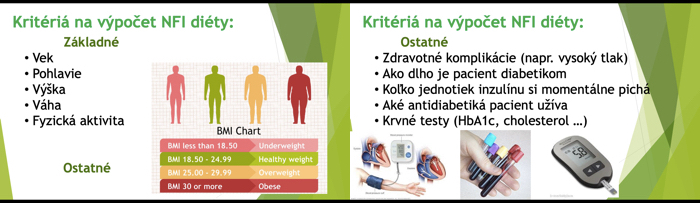 Kritériá pre výpočet NFI diéty
